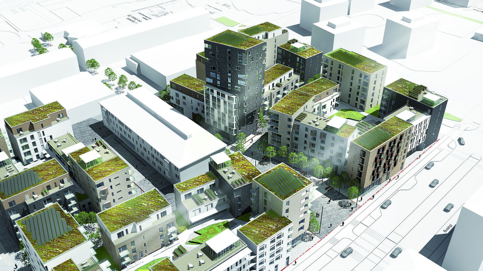 Urban development Residential Landscape Årsta Torg