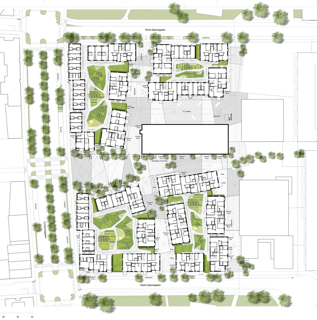 Urban development Residential Landscape Årsta Torg
